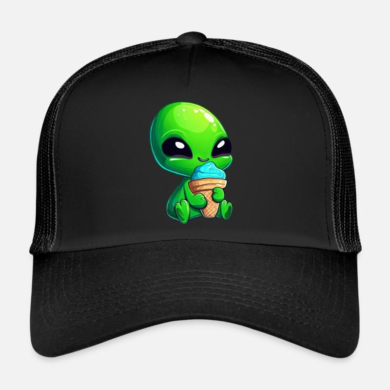 Alien Green Alien Ice Soft Ice Cream Blue Ice Cream Trucker Cap