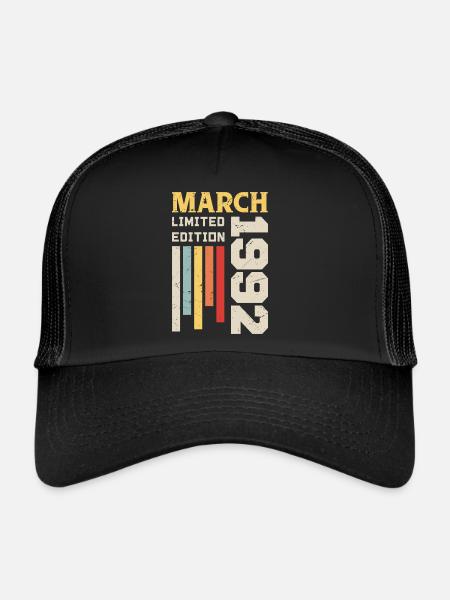 March 1992 - Birthday Gift March 1992 March - Trucker Cap - black/black - Front