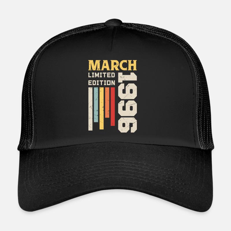 Mars 1996 - Cadeau anniversaire Mars 1996 Mars - Casquette trucker  - noir/noir