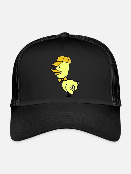 Bonnet de canard - Casquette trucker  - noir/noir - Devant