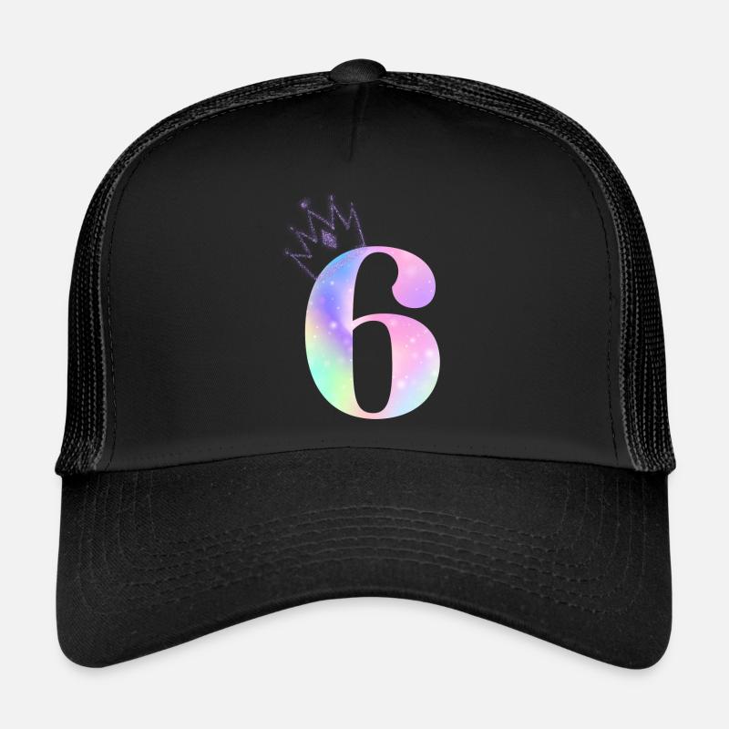 6e anniversaire arc en ciel Casquette trucker 