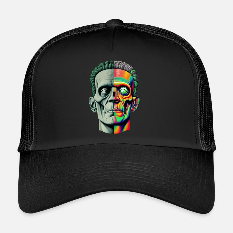 Hipster zombie - Casquette trucker  - noir/noir