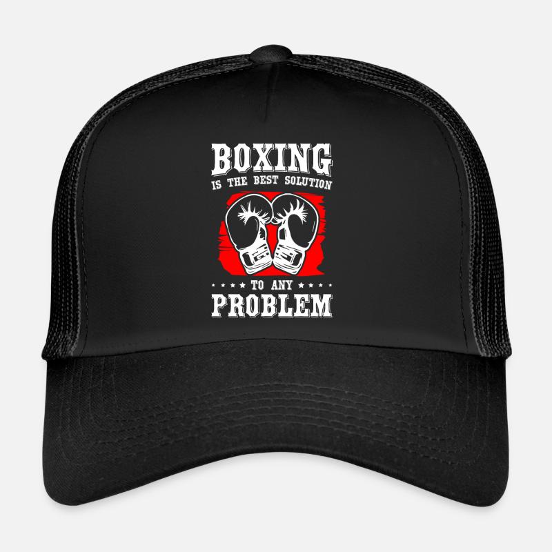 Boxing Is The Best Solution To Any Problem Trucker Cap
