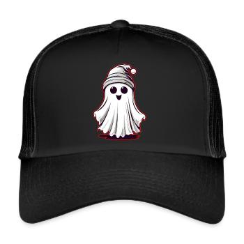 Cute little bogeyman with cap - Trucker Cap - black/black - Front