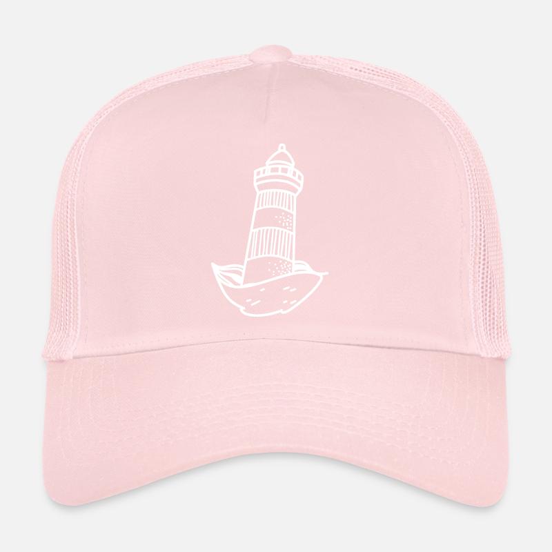 Lighthouse Ocean Waves Trucker Cap