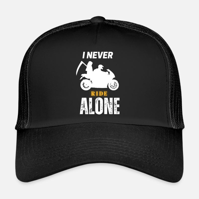 I never ride alone - Trucker Cap - black/black