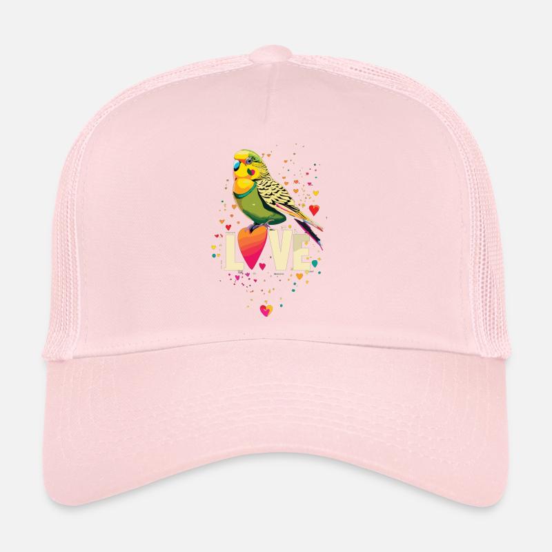 L’amour des perruches : un cœur pour les perruches Casquette trucker 