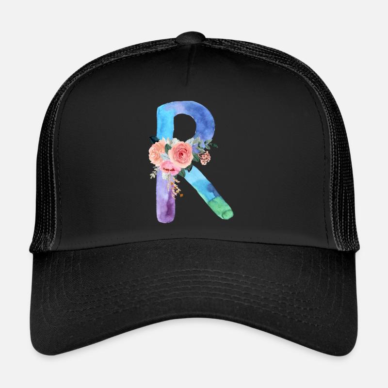 Buchstabe r Aquarell Trucker Cap