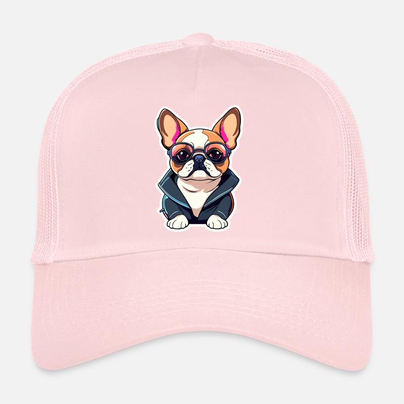 Illustration de chien bouledogue français Casquette trucker 