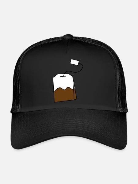 Sachet de thé - Casquette trucker  - noir/noir - Devant