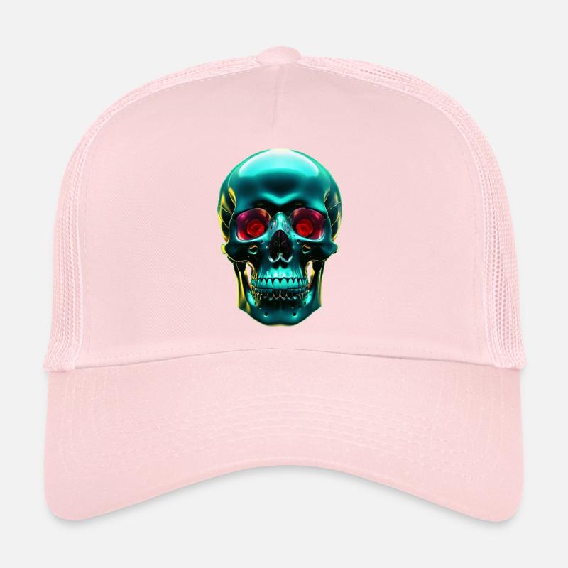 Crâne vert Casquette trucker 