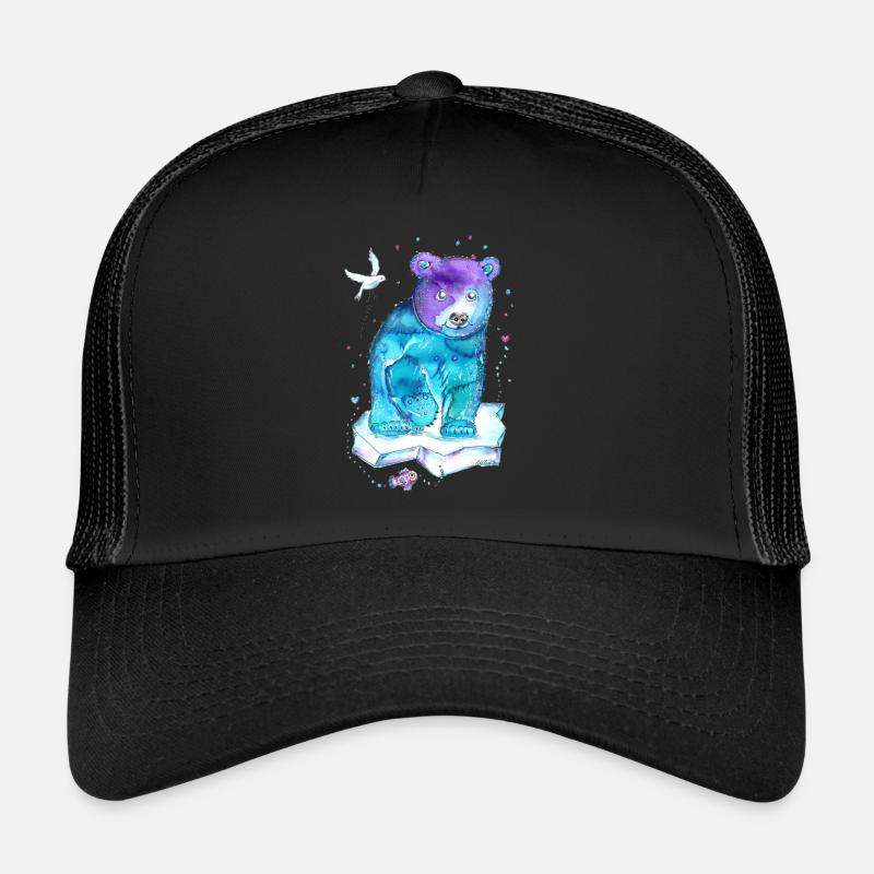 Gute Laune Eisbär - Trucker Cap - Schwarz/Schwarz