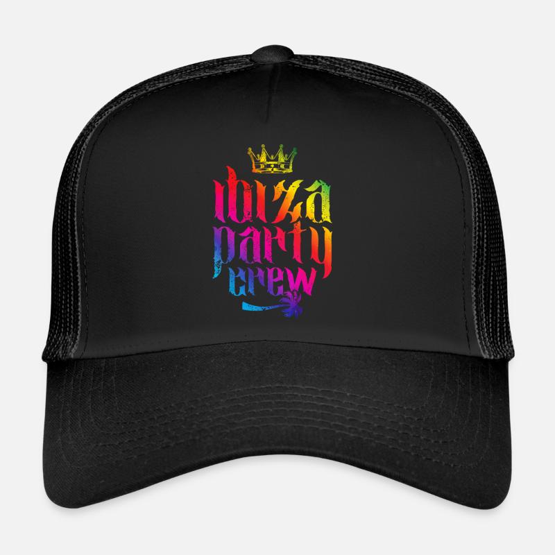 ibiza party crew bunt Trucker Cap