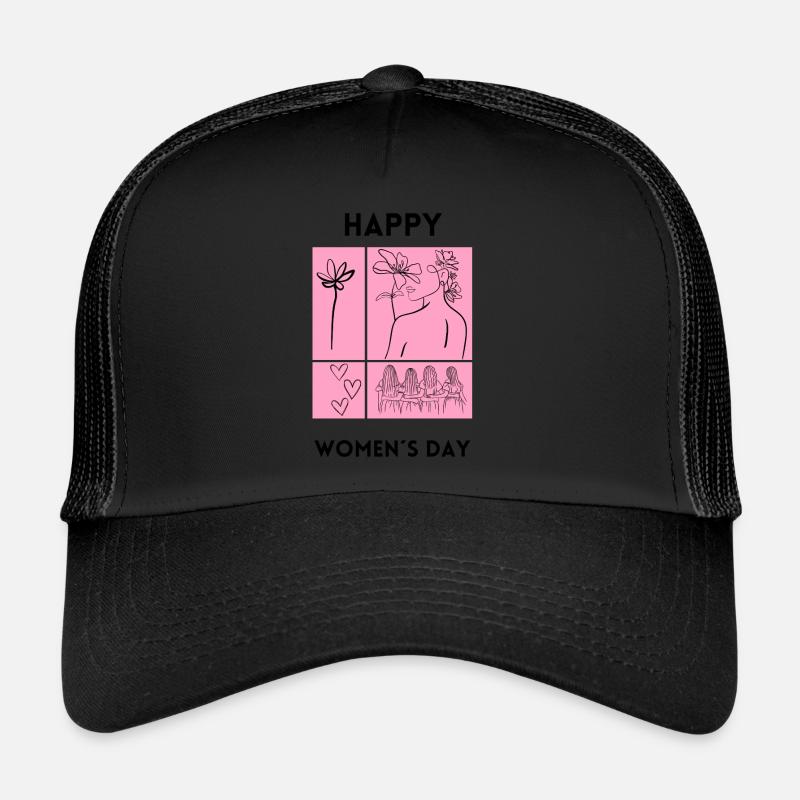 Frauentag Weltfrauentag - Trucker Cap - Schwarz/Schwarz
