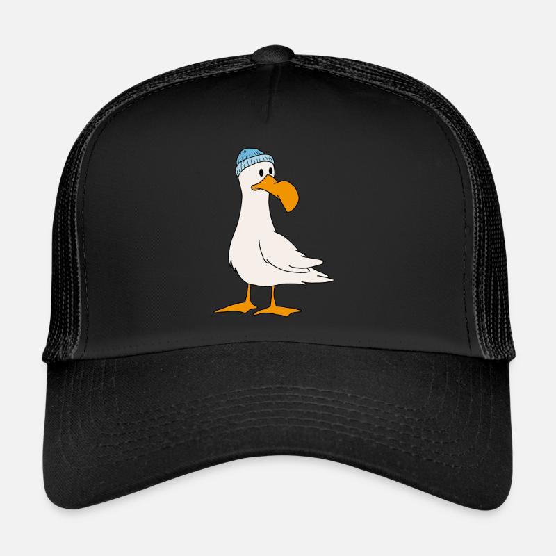 Möwe - Trucker Cap - Schwarz/Schwarz