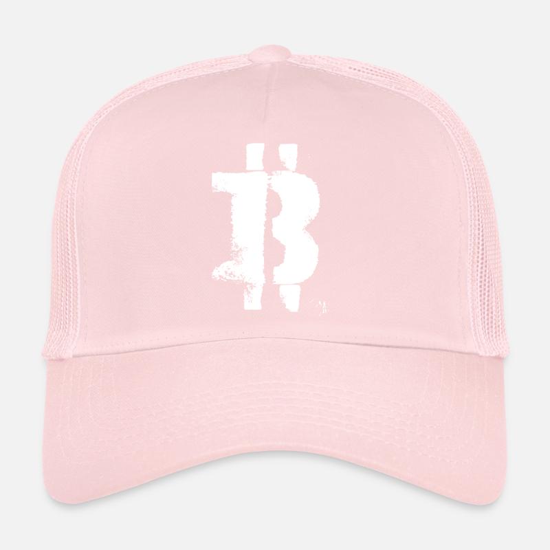 B comme Bitcoin Blanc Casquette trucker 