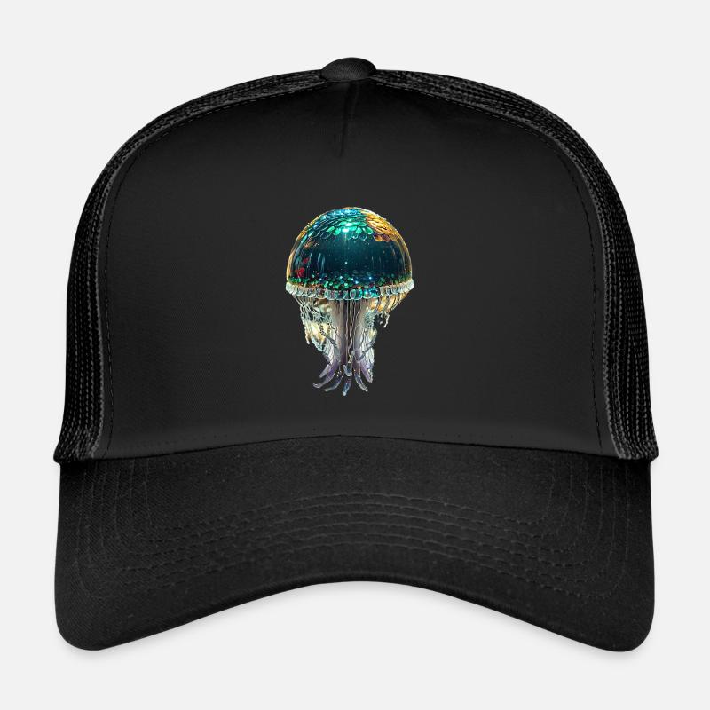 Qualle,pailletten,glitzer,gold,metallic Trucker Cap