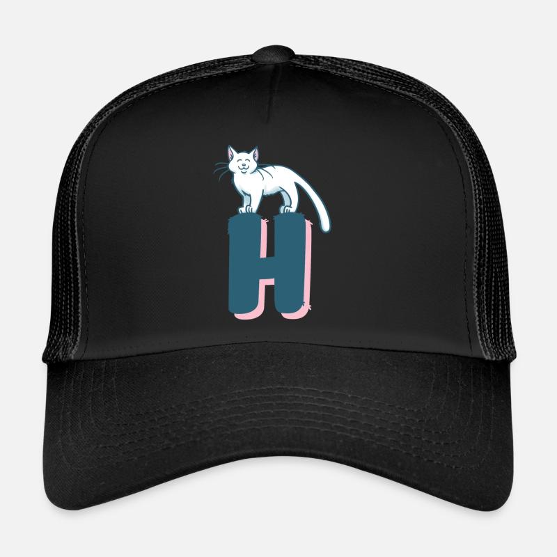 Lettre H du chat Casquette trucker 