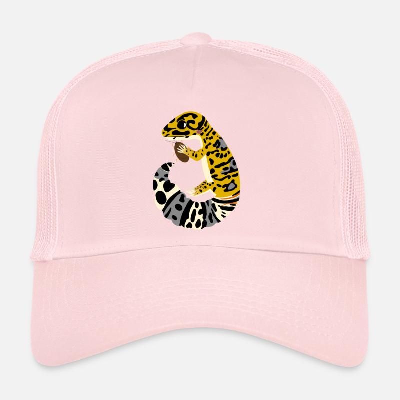 Leopardgecko mit Kakerlake Trucker Cap