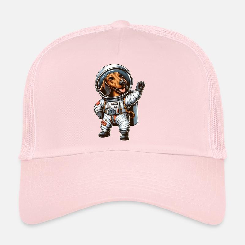 Dachshund Astronaut Space Science Fiction Trucker Cap