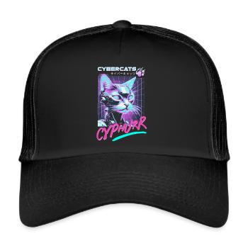 CYBERCATS - Cyphurr - Chemise pour chat - Casquette trucker  - noir/noir - Devant