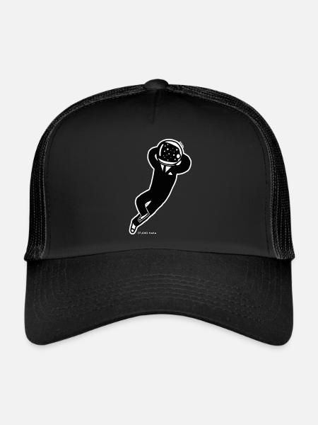 SPACE SUIT-STUDIO HAKA - Trucker Cap - Schwarz/Schwarz - Vorne