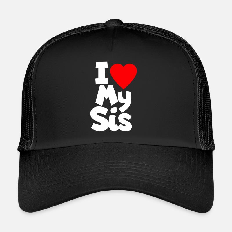 J’aime ma sœur - Casquette trucker  - noir/noir