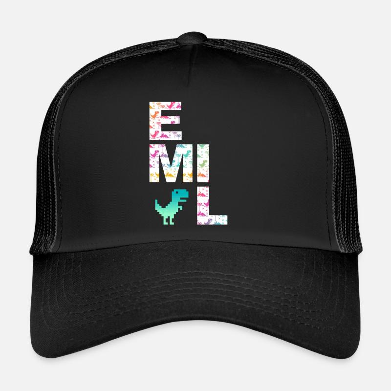 EMIL - Beau prénom de garçon avec dinosaure Casquette trucker 