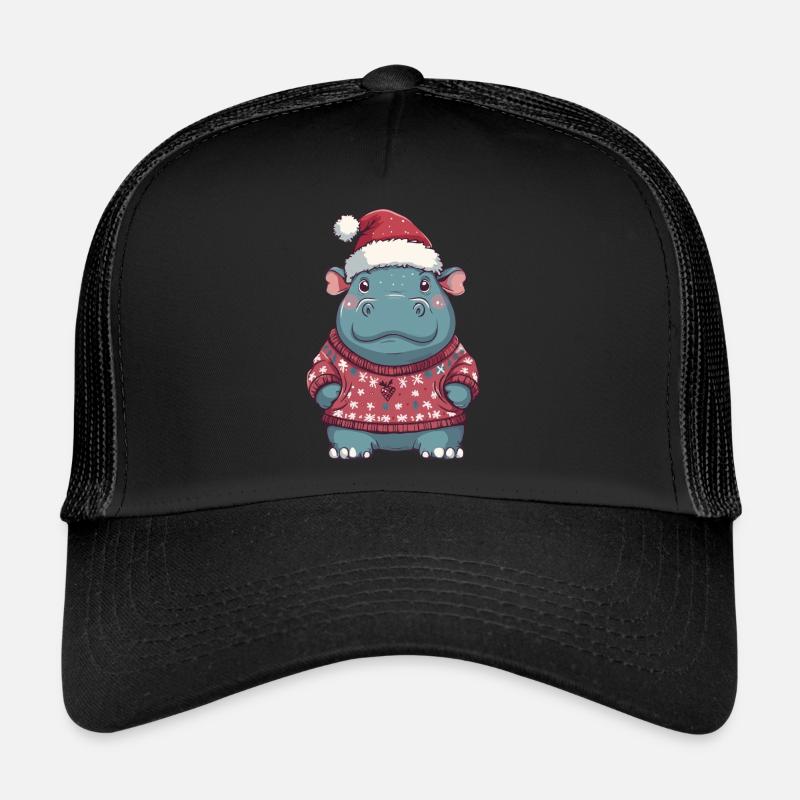 Noël des hippopotames Casquette trucker 