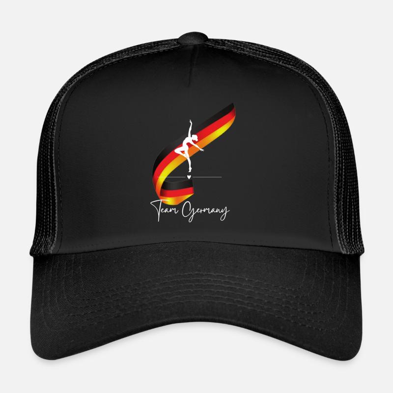 Team Germany mit Tänzerin und Flagge Backprint Trucker Cap