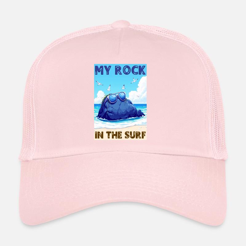 Mon rocher dans les vagues Casquette trucker 