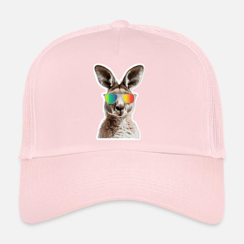 Lustiges Känguru mit Sonnenbrille für einen Trucker Cap
