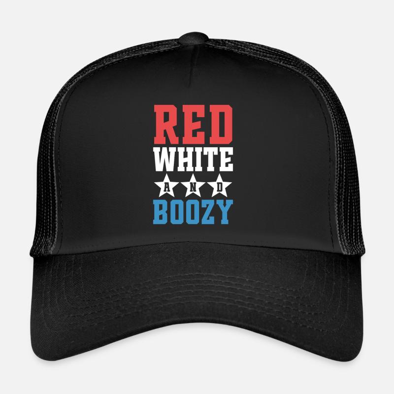 Red White and Boozy Trucker Cap