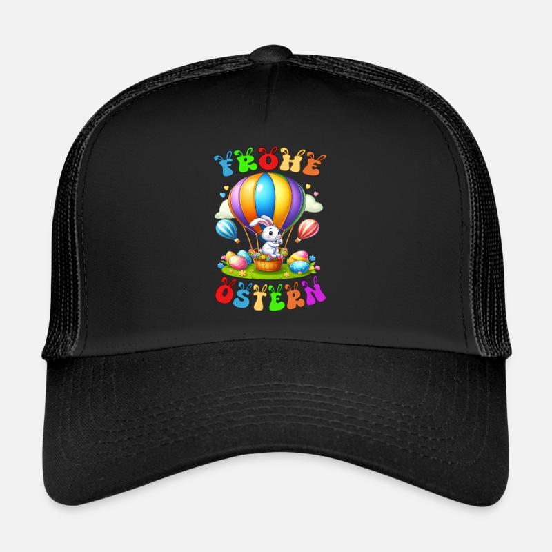 Frohe Ostern - Trucker Cap - Schwarz/Schwarz