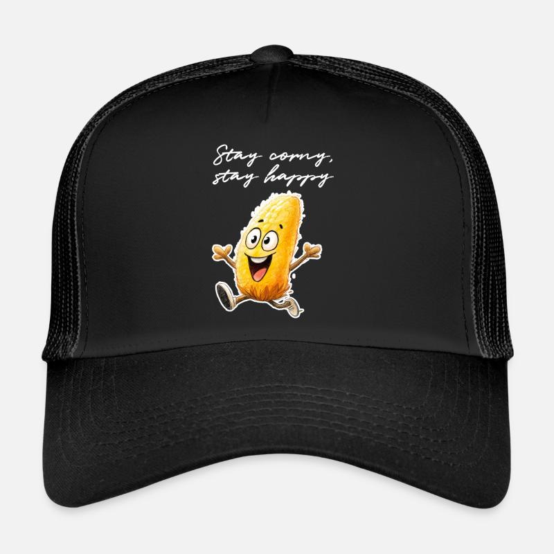 Restez ringard, restez heureux ! - Casquette trucker  - noir/noir