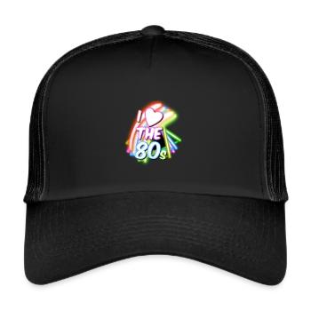 I love the 80s - Trucker Cap - black/black - Front