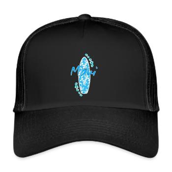peahi maui surfing - Trucker Cap - black/black - Front