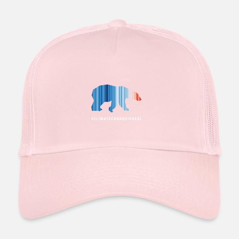 Warming stripes - lose nature / polar bear Trucker Cap
