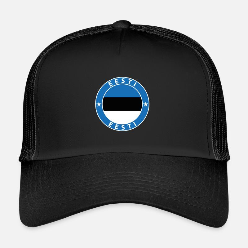 Estland - Trucker Cap - Schwarz/Schwarz