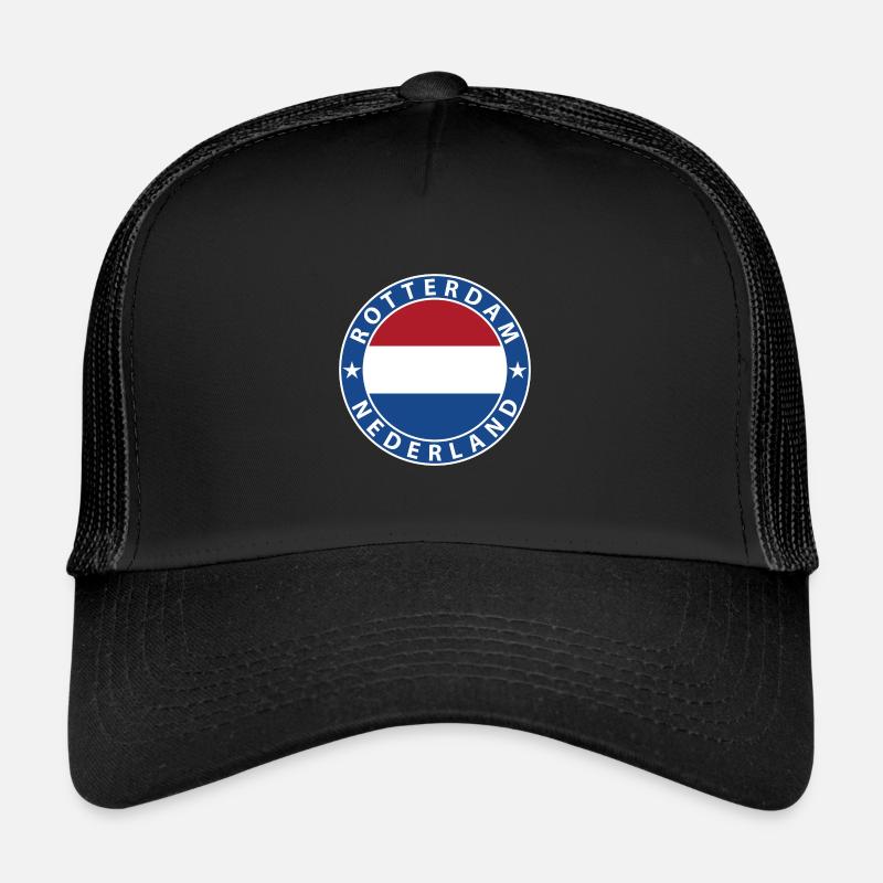 Rotterdam - Trucker Cap - Schwarz/Schwarz
