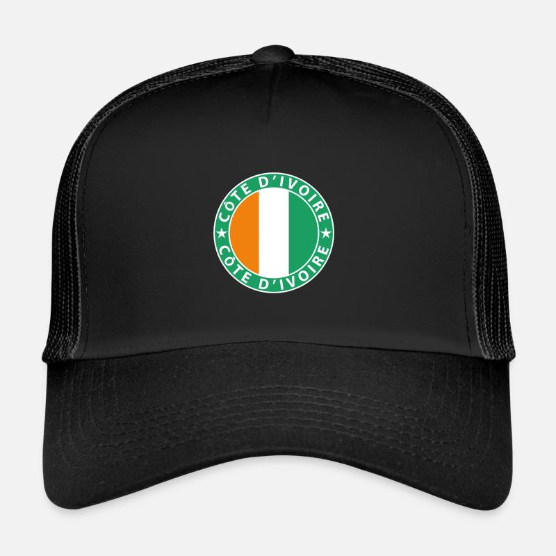 Côte d’Ivoire - Casquette trucker  - noir/noir
