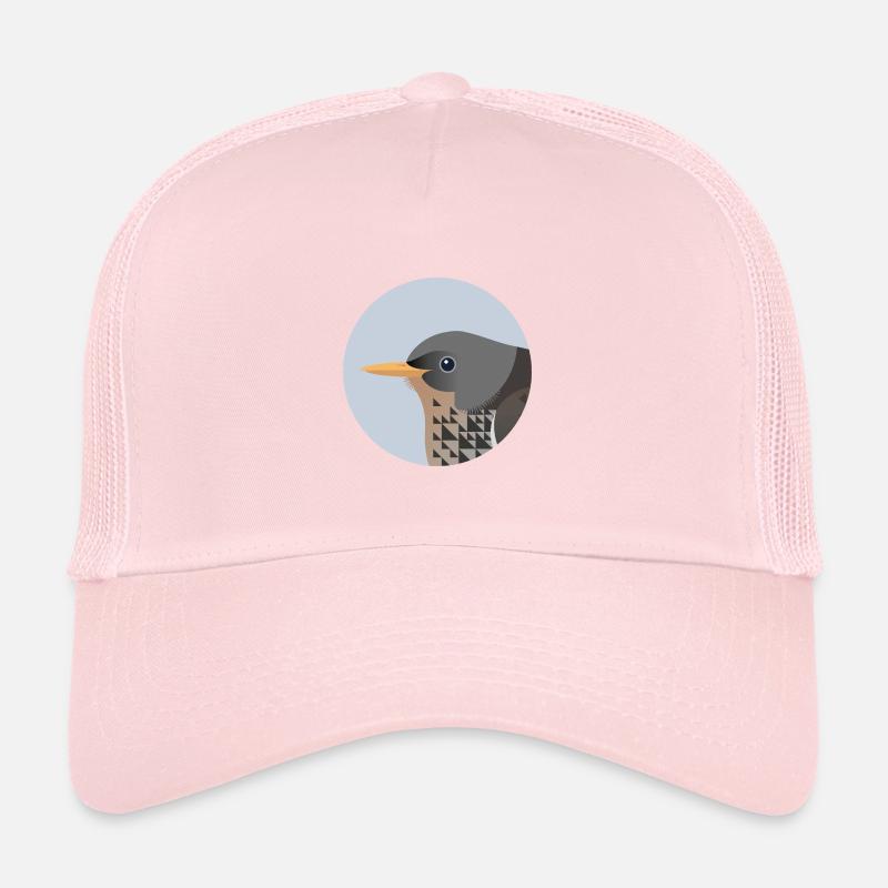 Grive oiseau / Portrait Casquette trucker 