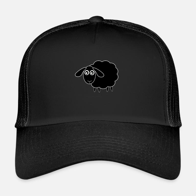 schwarzes Schaf - Trucker Cap - Schwarz/Schwarz