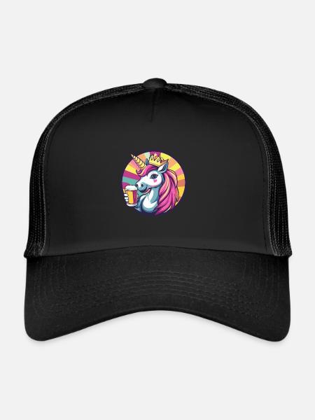Unicorn Beer - Trucker Cap - black/black - Front