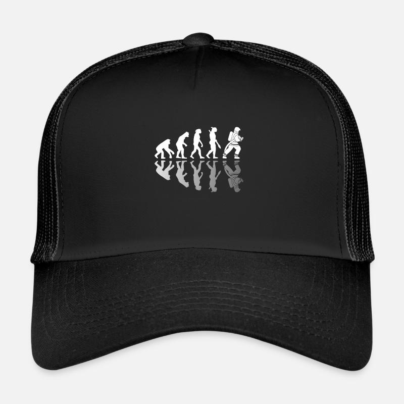 Évolution du miroir d'ombre des pompiers - Casquette trucker  - noir/noir