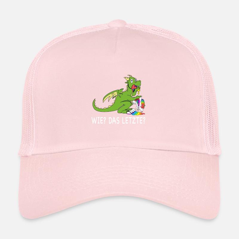 Wie das letzte Geschenk Drache frisst Einhorn fun Trucker Cap
