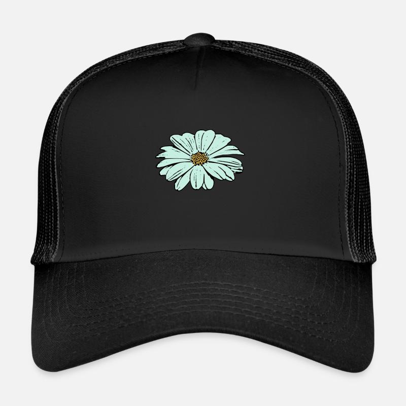 Fleur, bleu clair, fleur bleue Casquette trucker 