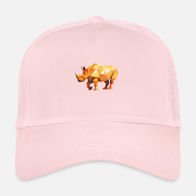 Nashorn Low Poly Logo Design Trucker Cap