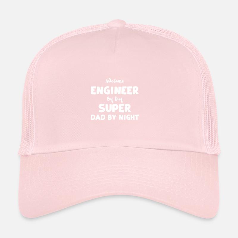Awesome Engineer By Day Super Da... Trucker Cap