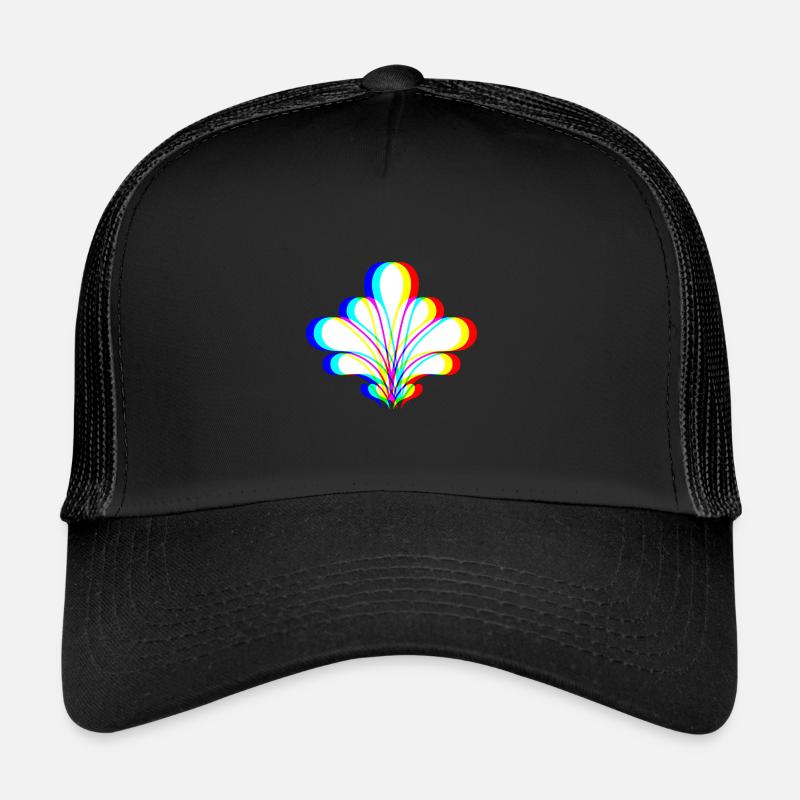EDM - Fleur - Glitch Rave Style Casquette trucker 